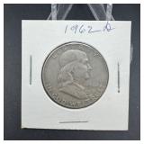 1962-d Franklin Silver Half Dollar