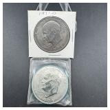 Two Mixed-date Eisenhower (ike) Dollars