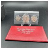 1976 3-piece Bicentennial Silver Eisenhower (ike)