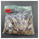 250 Mixed-date Wheat Pennies