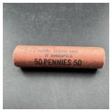 Original Roll Of 1957 Wheat Cents