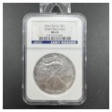 2010 American Silver Eagle  Graded Ms-69