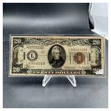 1934-a $20 Hawaii Note  Good Condition