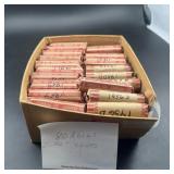 (80 Times The Bid) 80 Rolls Of 1950s Wheat Cents