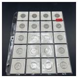 20 Mixed-date Silver Quarters