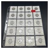 20 Mixed-date Silver Quarters