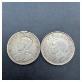 Two Canadian Partial-silver Coins