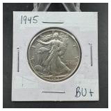 1945 Bu Walking Liberty Half Dollar