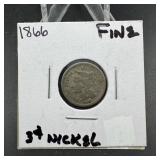 1866 Three-cent Nickel