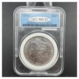 1889 Morgan Silver Dollar  Graded Ms-67