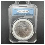 1886 Morgan Silver Dollar  Graded Ms-67