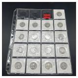 17 Mixed-date Silver Quarters