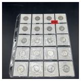 20 Mixed-date Silver Quarters