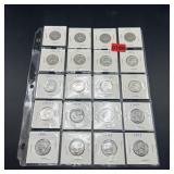 20 Mixed-date Silver Quarters