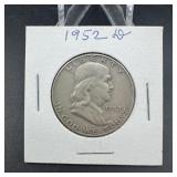 1952-d Franklin Silver Half Dollar