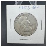 1953-d Franklin Silver Half Dollar