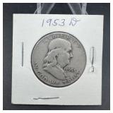 1953-d Franklin Silver Half Dollar