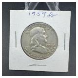 1959-d Franklin Silver Half Dollar