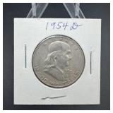 1954-d Franklin Silver Half Dollar