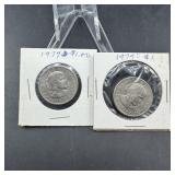 Two Susan B. Anthony Dollars