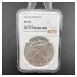 2014 American Silver Eagle NGC MS67