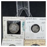 World Silver Coin Lot: 6 Mixed Coins, 1927ï¿½1945