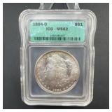 1884-O Morgan Silver Dollar, ICG MS62