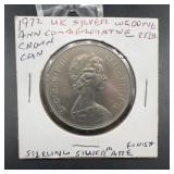 1972 UK Silver Wedding Anniversary Crown Coin