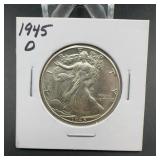 1945-O Walking Liberty Half Dollar