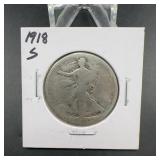 1918-S Walking Liberty Half Dollar
