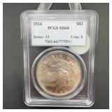 1924 Peace Dollar PCGS MS64 Silver Coin
