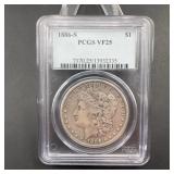 1886-S Morgan Silver Dollar PCGS VF25