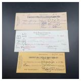 Early 20th Century Bank Checks Lot