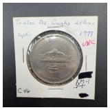 1977 Tristan Da Cunha 25 Pence Coin UNC