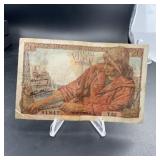 France 20 Francs Banknote 1943 Fisherman