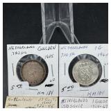 Netherlands Silver Coin Lot, 1944ï¿½1967, 4 Coins