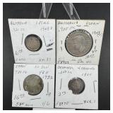 World Silver Coins 1943ï¿½1918 Five-Piece Lot