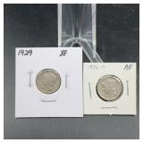 1929 and 1936-D Mercury Dimes Lot