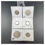 European Silver Coins 1880ï¿½1961, 6 Pieces