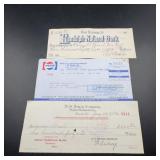 3 Historic Bank and Company Checks