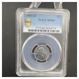 1943-D Lincoln Cent PCGS MS66 Steel