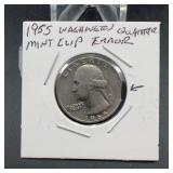 1965 Washington Quarter Mint Clip Error