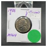 1938-S Jefferson Nickel MS64