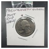 1965 Washington Quarter Mint Error