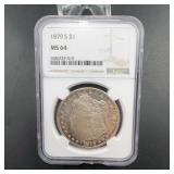 1879-S Morgan Silver Dollar NGC MS64