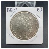 1881-S Morgan Silver Dollar BU
