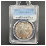 1887-s Morgan Silver Dollar Pcgs Au58
