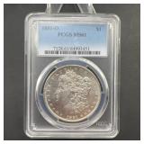 1881-O Morgan Silver Dollar PCGS MS61