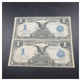 Sequential 1899 $1 Black Eagle Silver Certificates