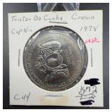 1978 Tristan Da Cunha One Crown Coin
